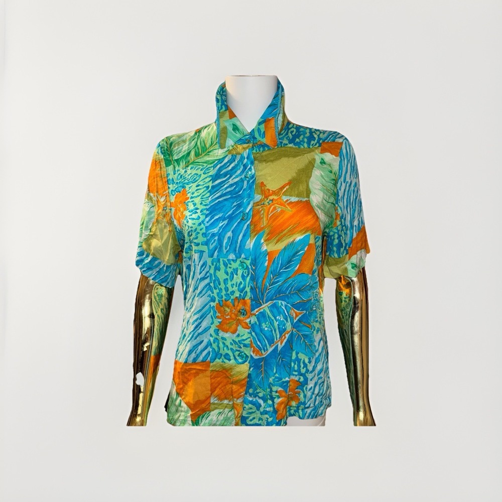 Draper's and Damon's Vintage Tropical Shirt Size: Medium‎